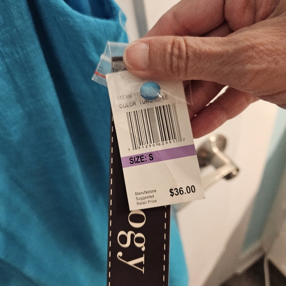 Luxology Boho Embroidered Turquoise Dress Women’s Size S - Picture 6 of 9